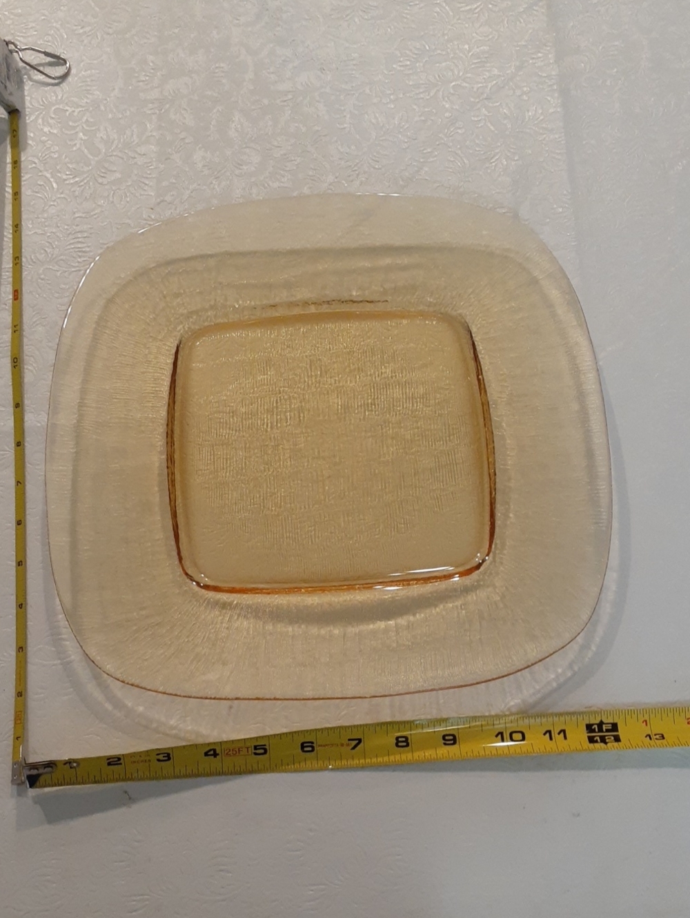 Square Amber Color Dish